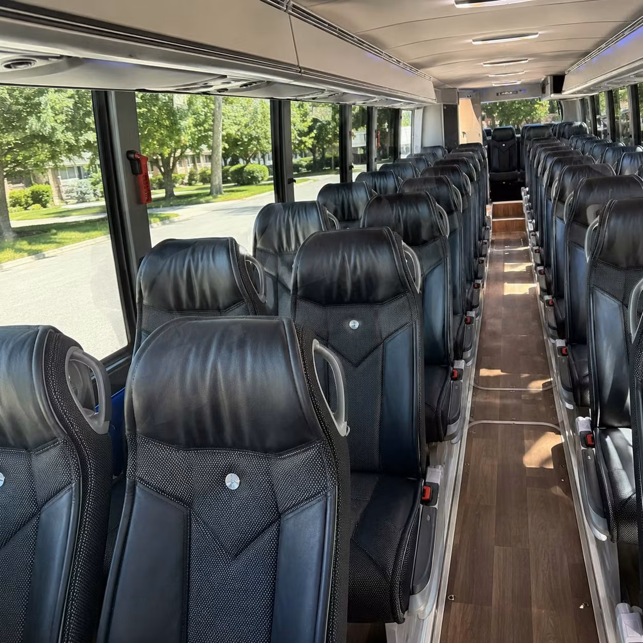redding charter bus interior